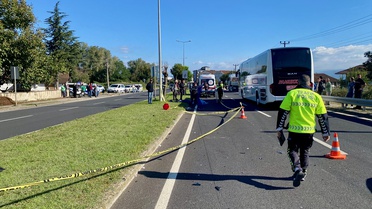 Düzce'de motosikletin çarptığı 74 yaşındaki yaya öldü, sürücü ağır yaralandı