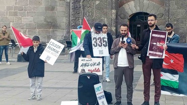 Erzurum’da sağlıkçılar 151. kez Gazze için yürüdü