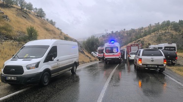 Şırnak Uludere'de devrilen otomobilin sürücüsü yaralanıp hastaneye kaldırıldı