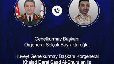 Orgeneral Bayraktaroğlu, Kuveytli mevkidaşıyla telefon görüşmesi gerçekleştirdi