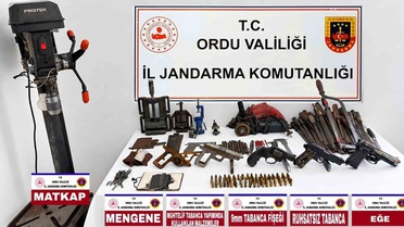 Ordu'da operasyonlarda 11 ruhsatsız tabanca ele geçirildi, 2 şüpheli tutuklandı