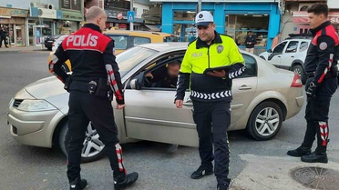 Tekirdağ Muratlı'da asayiş ve trafik denetimine Yunus polisleri de katıldı