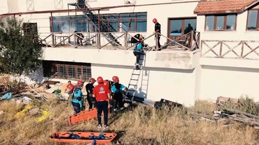 Aksaray Hasan Dağı'nda UMKE heyelan tatbikatı gerçeği aratmadı
