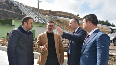 Erzurum'da 7 noktada spor yatırımı sürüyor, atlama rampaları ahşaba dönüyor