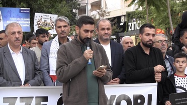 Siirt'te Filistin Dayanışma Platformu, Aksa Tufanı'nın 3. yılında açıklama yaptı.