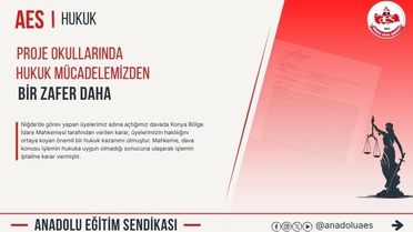 AES, Konya BİM'in Niğde'deki proje okulu görevlendirmesini iptal ettiğini duyurdu