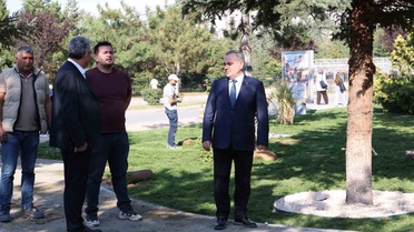 ERÜ Rektörü Altun, Melikgazi Belediyesi'nin yapımı süren parkını inceledi