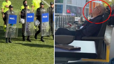 Hakemler polis eşliğinde çıktı, TFF gözlemcisi tribünde uyudu