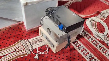 Hatay Erzin'de yıldırım nedeniyle camide elektronik eşyalar kullanılamaz hale geldi