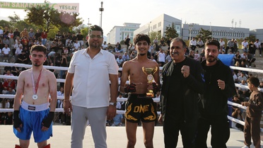 Denizli'de kick boks galasında sporcular uyuşturucuya karşı farkındalık mesajı verdi