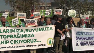 TMMOB ve ekoloji örgütleri Kadıköy'de 127 km'lik INRAIL'ın iptali için eylem yaptı