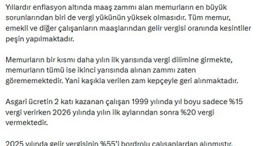 AES, memur maaşlarındaki gelir vergisinin yüzde 10'da sabitlenmesini istedi