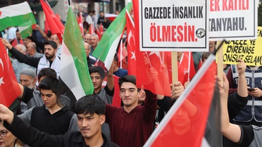 Nevşehir'de Gazze için yürüyen kalabalık İsrail'i protesto etti