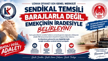 Uzman Diyanet-Sen Başkanı Çelik yüzde 5'lik barajı 'gasp' olarak niteledi