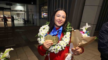 Atina'da Avrupa şampiyonu olan milli sporcular Kahramanmaraş'ta coşkuyla karşılandı