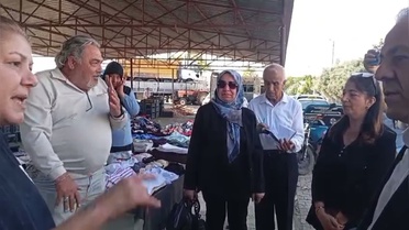 Düziçi pazarında esnaf, İYİ Partili Kılıç'a emekli maaşı ve kira sıkıntısını anlattı