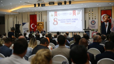 Mustafa Sarıgeçili, Eğitim-Bir-Sen Adana Şubesinde tek listeyle tekrar başkan seçildi