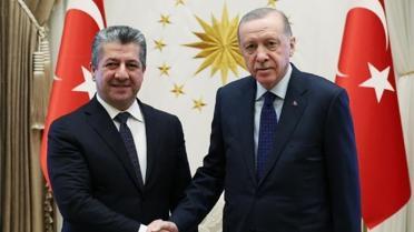 Cumhurbaşkanı Erdoğan, Mesrur Barzani'yi kabul etti