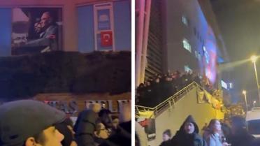 Rıza Akpolat hakkındaki tutuklama talebinin ardından yüzlerce kişi belediye binası önünde toplandı