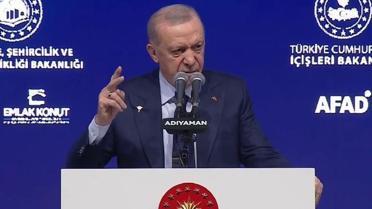 Cumhurbaşkanı Erdoğan, 6 Şubat depremleri anma programında açıklamalarda bulunuyor