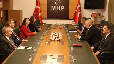 Gözlerin çevrildiği DEM Parti ve MHP görüşmesi başladı! Bahçeli'nin de bir mesajı var