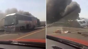 Zincirleme trafik kazasında 21 kişi hayatını kaybetti