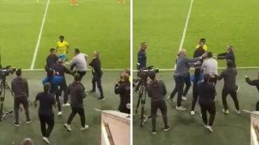 Eski Galatasaraylı kupa finalinde kavga etti