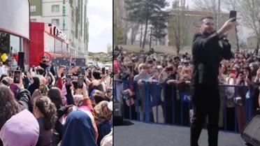 Mustafa Ceceli, mağaza açılışında sevenleriyle buluştu