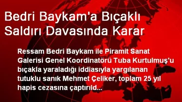 Bedri Baykam'a Bıçaklı Saldırı Davasında Karar
