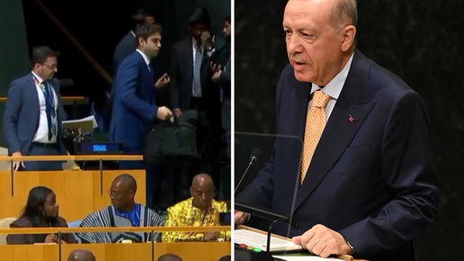 Hazmedemediler! Erdoğan konuşurken, İsrailin BM temsilcisi salondan ayrıldı