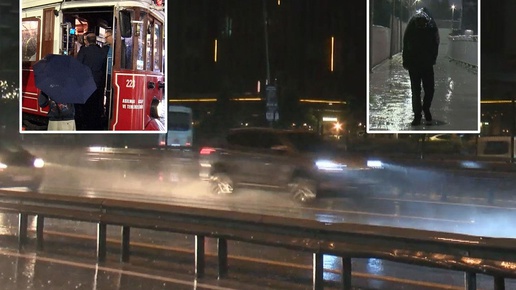 İstanbulda sağanak yağış etkili oldu