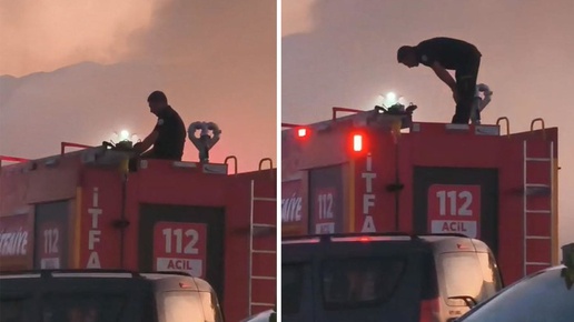 "İman varsa imkan vardır" dedirten görüntü! İşini tamamladı, namazını aksatmadı