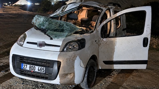 Gaziantepte daha önce 7 kişinin öldüğü yolda yeni kazada 6 kişi yaralandı