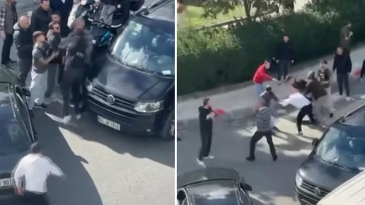 Sürücülerin yol verme kavgası kamerada! Ortalık boks ringine döndü