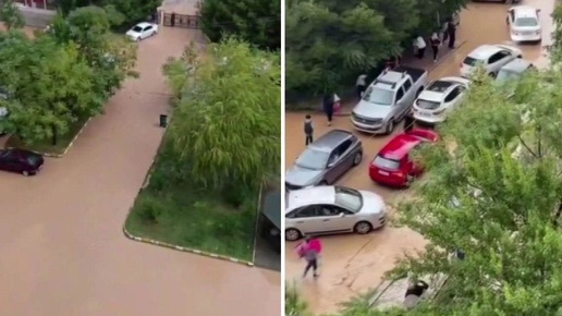 Diyarbakırda sağanak hayatı durma noktasına getirdi, araçlar çukurlara düştü