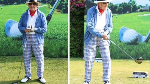 96 yaşındaki Rahmi Koçun golf kombini dikkat çekti