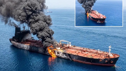Hürmüz Boğazında büyük patlama! Süper tanker deniz mayınına çarptı