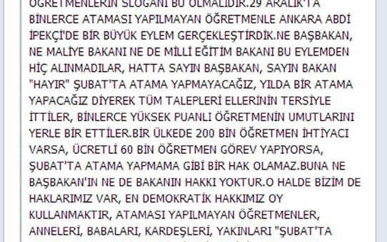 Başbakan'a 'Oy Yok' Diyen Öğretmen, Atamayı Eşi İçin İstemiş(2)