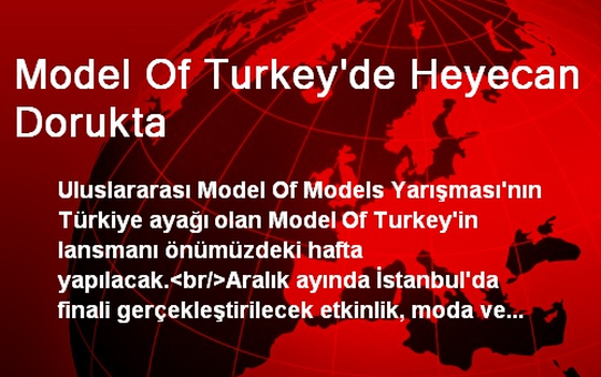 Model Of Turkey'de Heyecan Dorukta