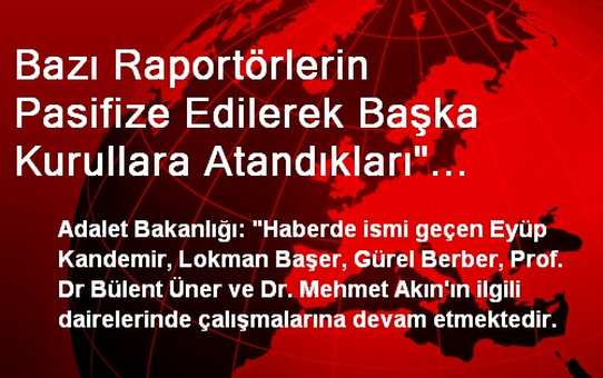 Bazı Raportörlerin Pasifize Edilerek Başka Kurullara Atandıkları' İddiası