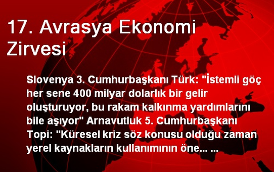 17. Avrasya Ekonomi Zirvesi