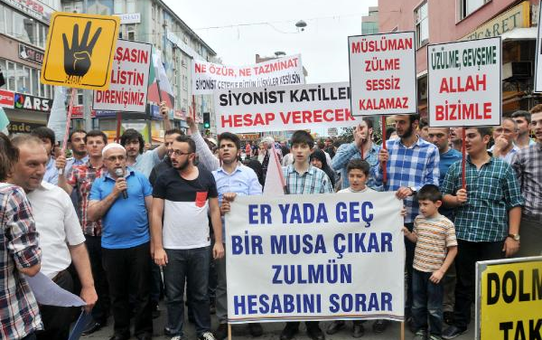 Rize'de İsrail Protestosunda Gerginlik