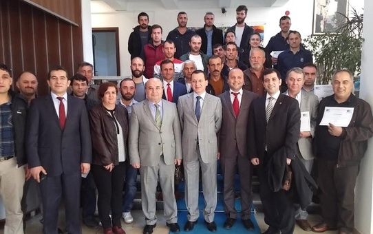 Kosgeb Katılım Belgelerini Teslim Etti