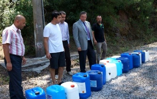 Marmaris'te Yangına Karşı Bidonlu Önlem