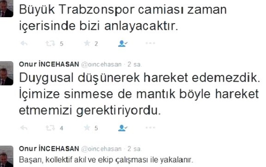 Trabzonspor Yöneticisi İncehasan: Duygusal Değil Mantıklı Hareket Ettik