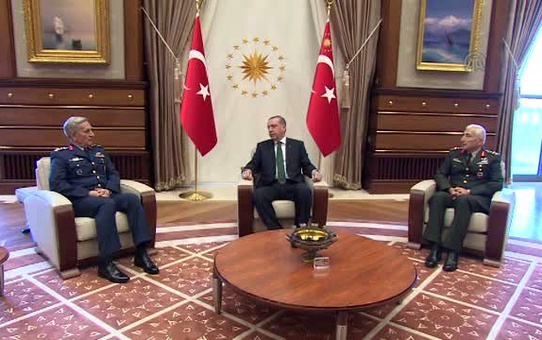 Komutanlardan Cumhurbaşkanı Erdoğan'a Veda Ziyareti