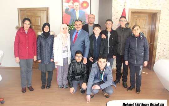 Teog'da Başarılı Olan Öğrencilerden Başkan Cabbar'a Ziyaret