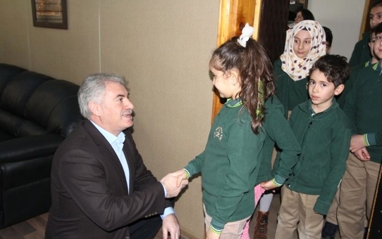 Dede Korkut Kolejinden Başkan Memiş'e Ziyaret