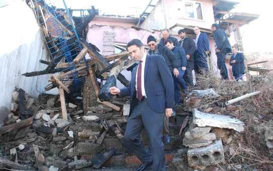 Tokat'ta Evleri Yanan 3 Aileye Yardım Yapılacak