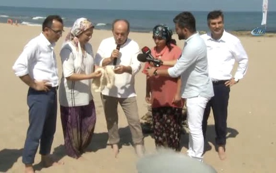 Başkan Topbaş, Şile Bezi Dokudu